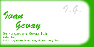 ivan gevay business card